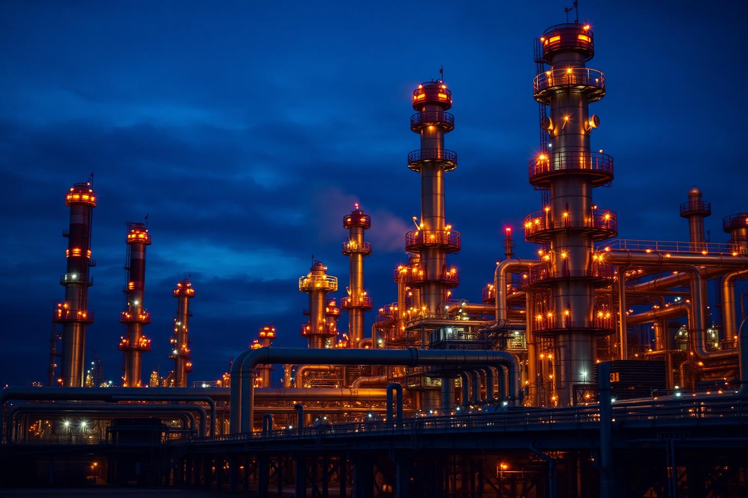 Refinery at dusk